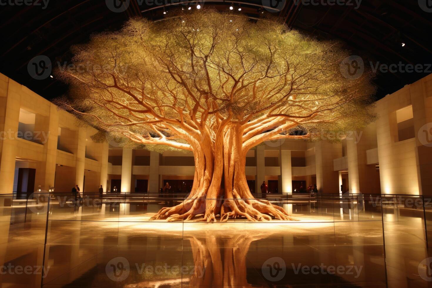 The tree of life created with technology. photo