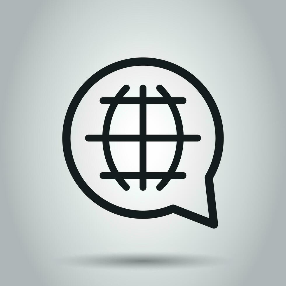 Choose or change language icon. Vector illustration. Business concept globe world communication pictogram.