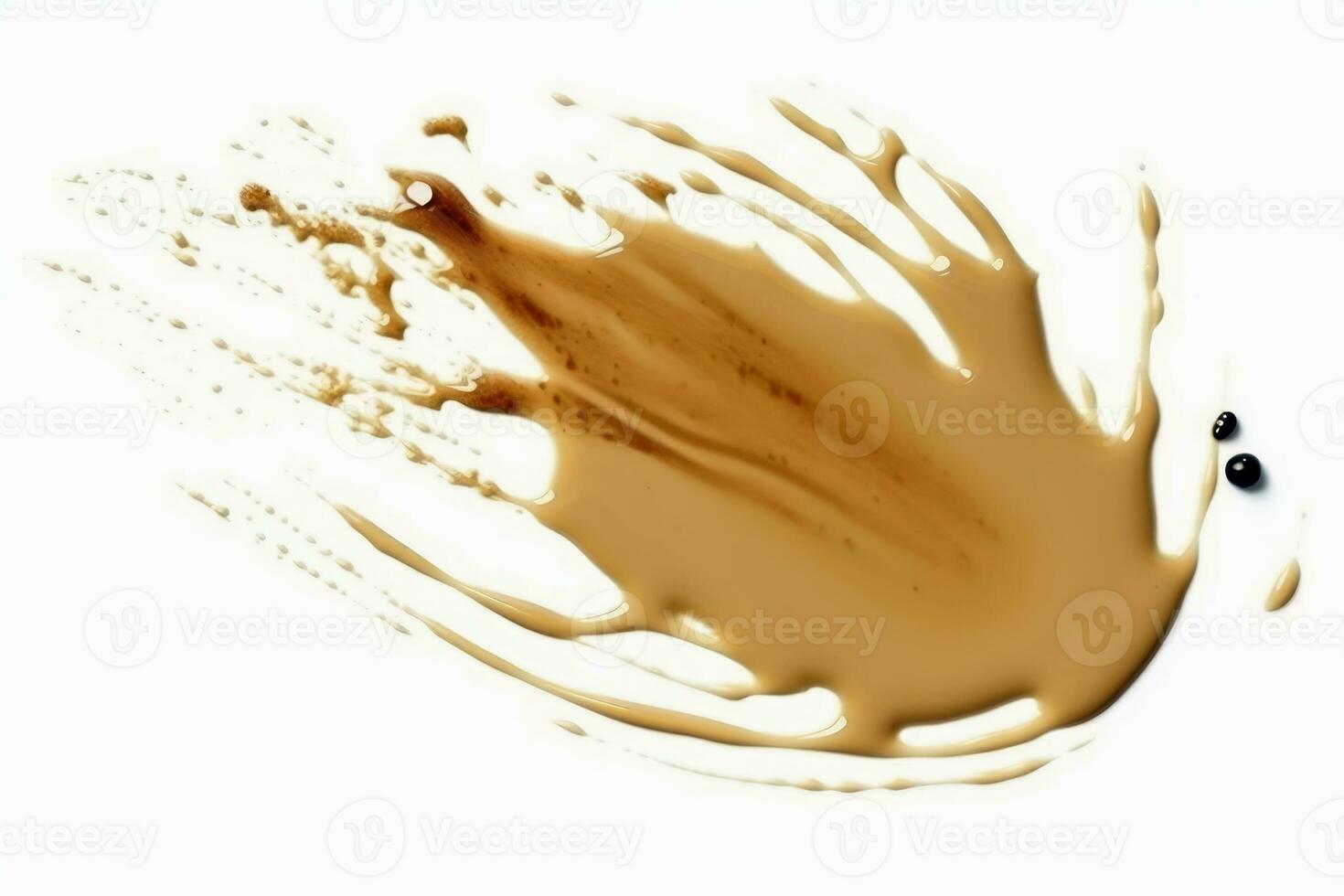 Coffee stains and splashes on a white background. photo