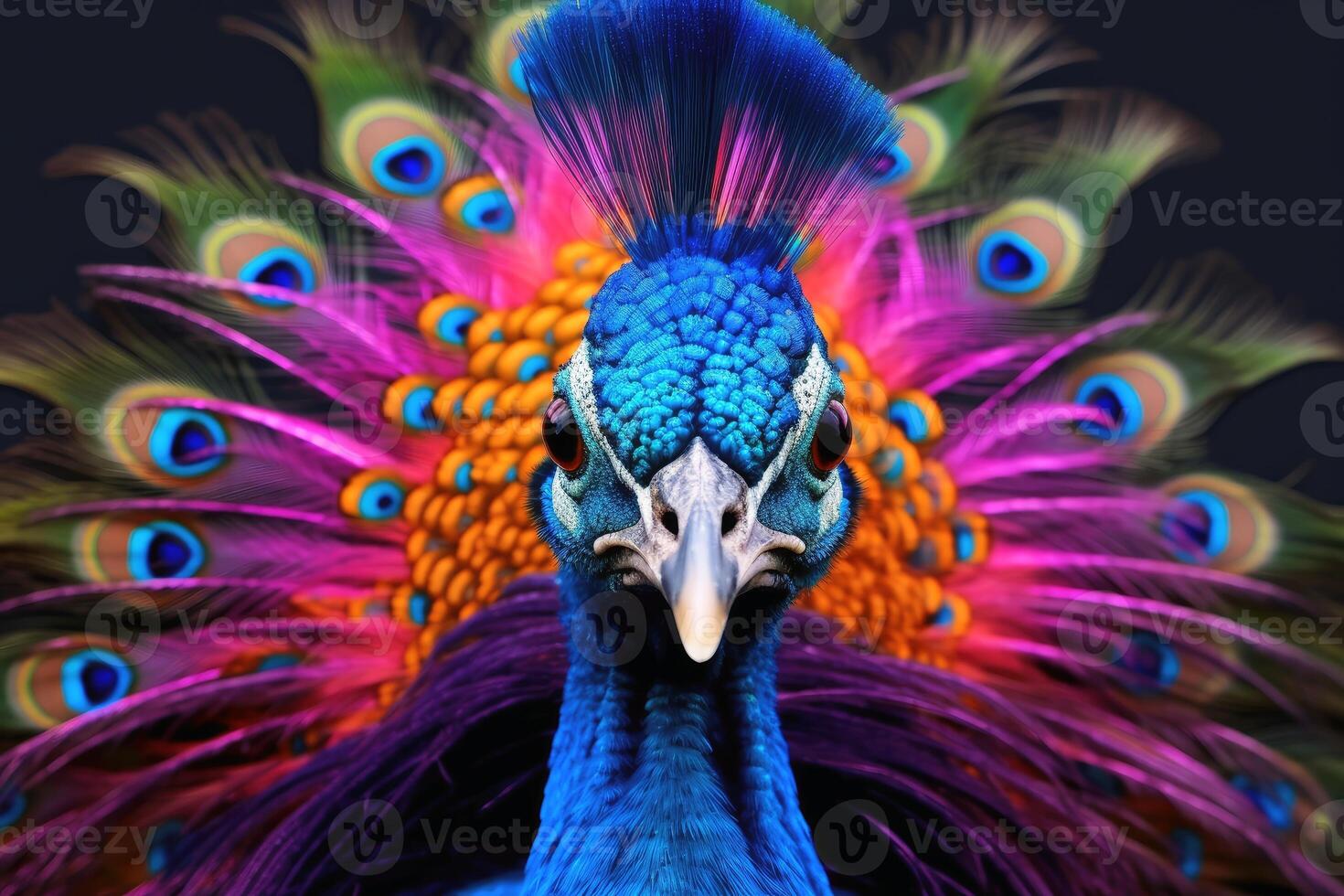 Mesmerizing bird portrait photography created with technology. photo