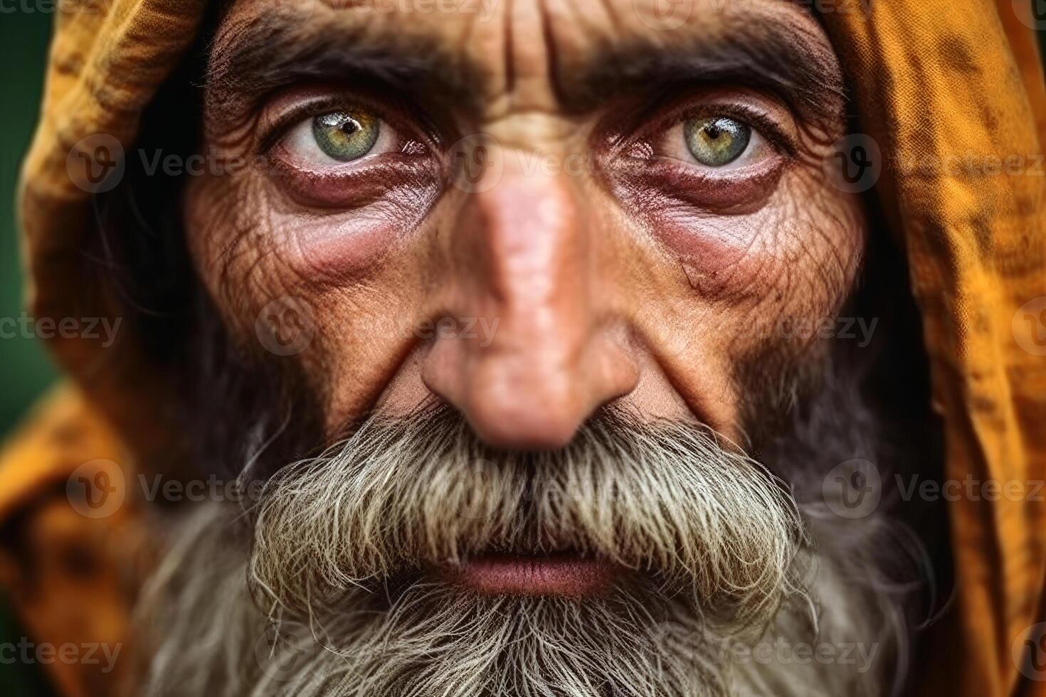 Mesmerizing people portrait created with technology. photo