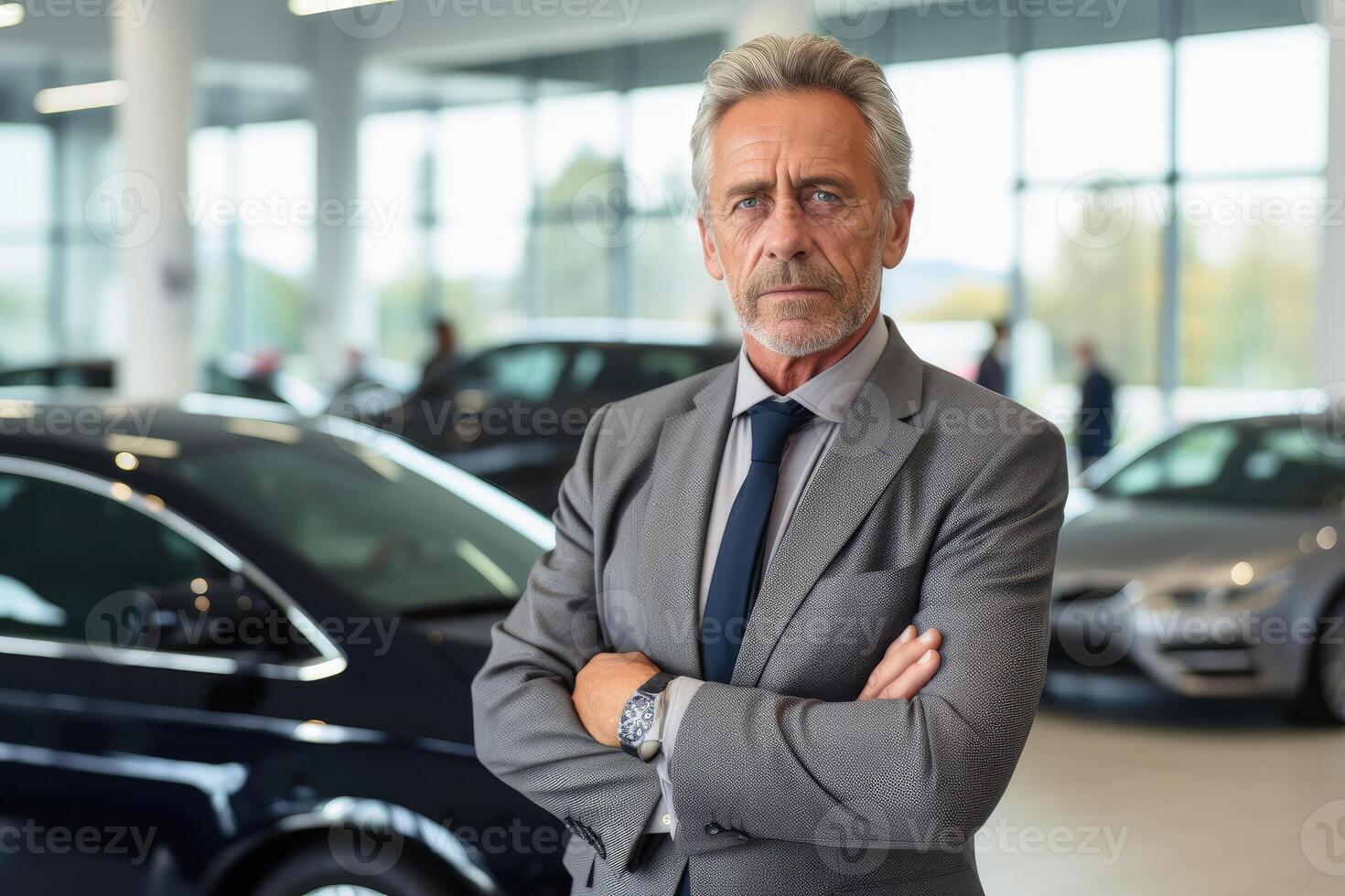 A car salesman created with technology. photo