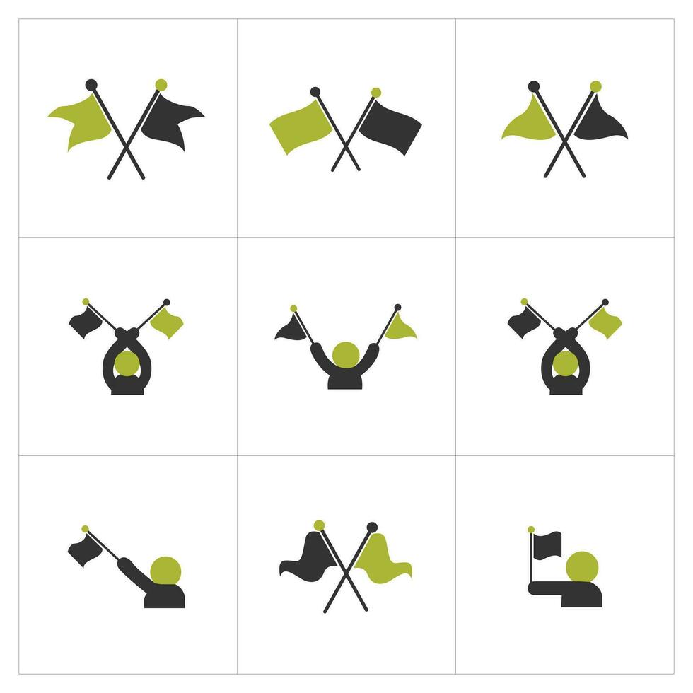 Different flag icons set. Vector illustration