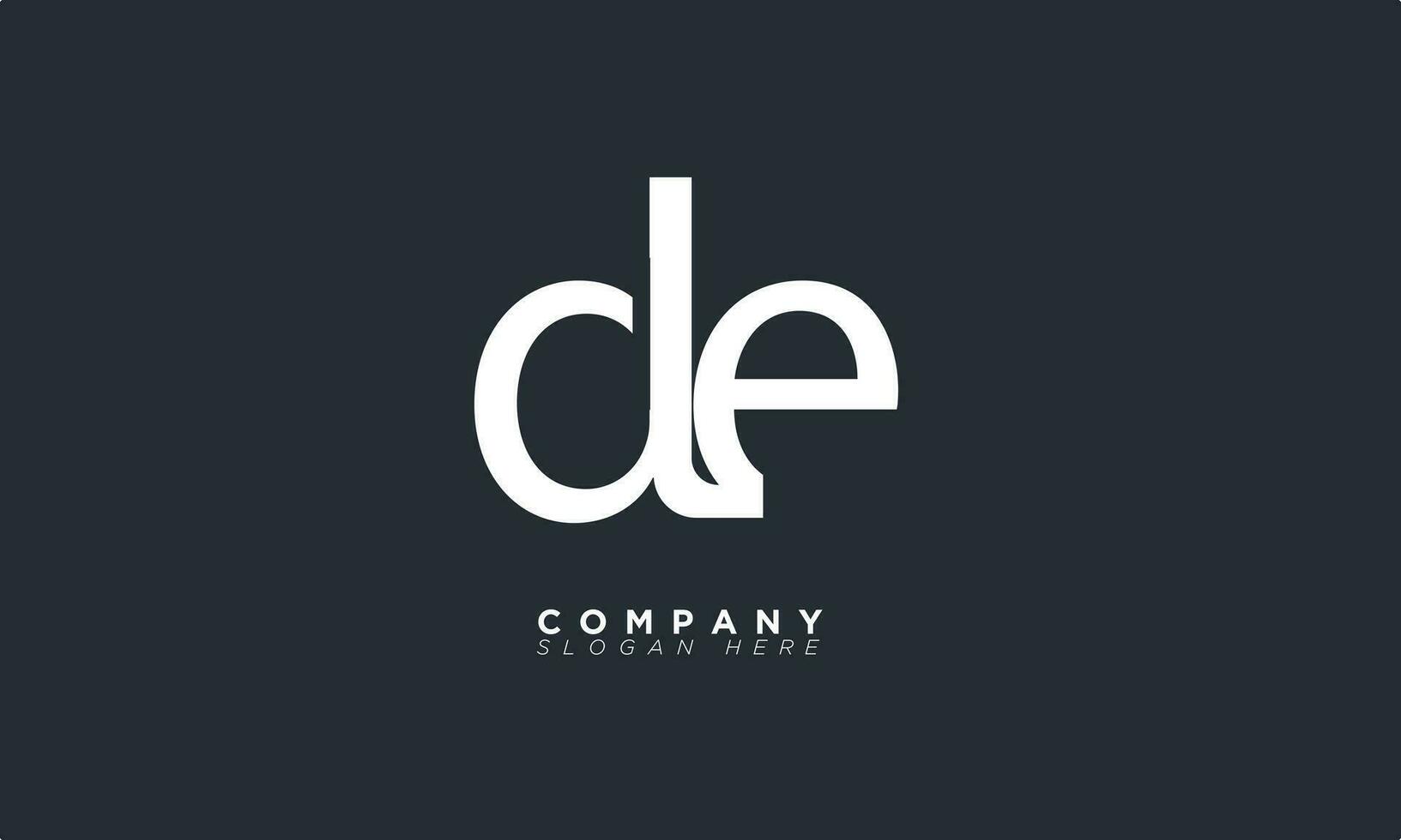 DE Alphabet letters Initials Monogram logo ED, D and E vector