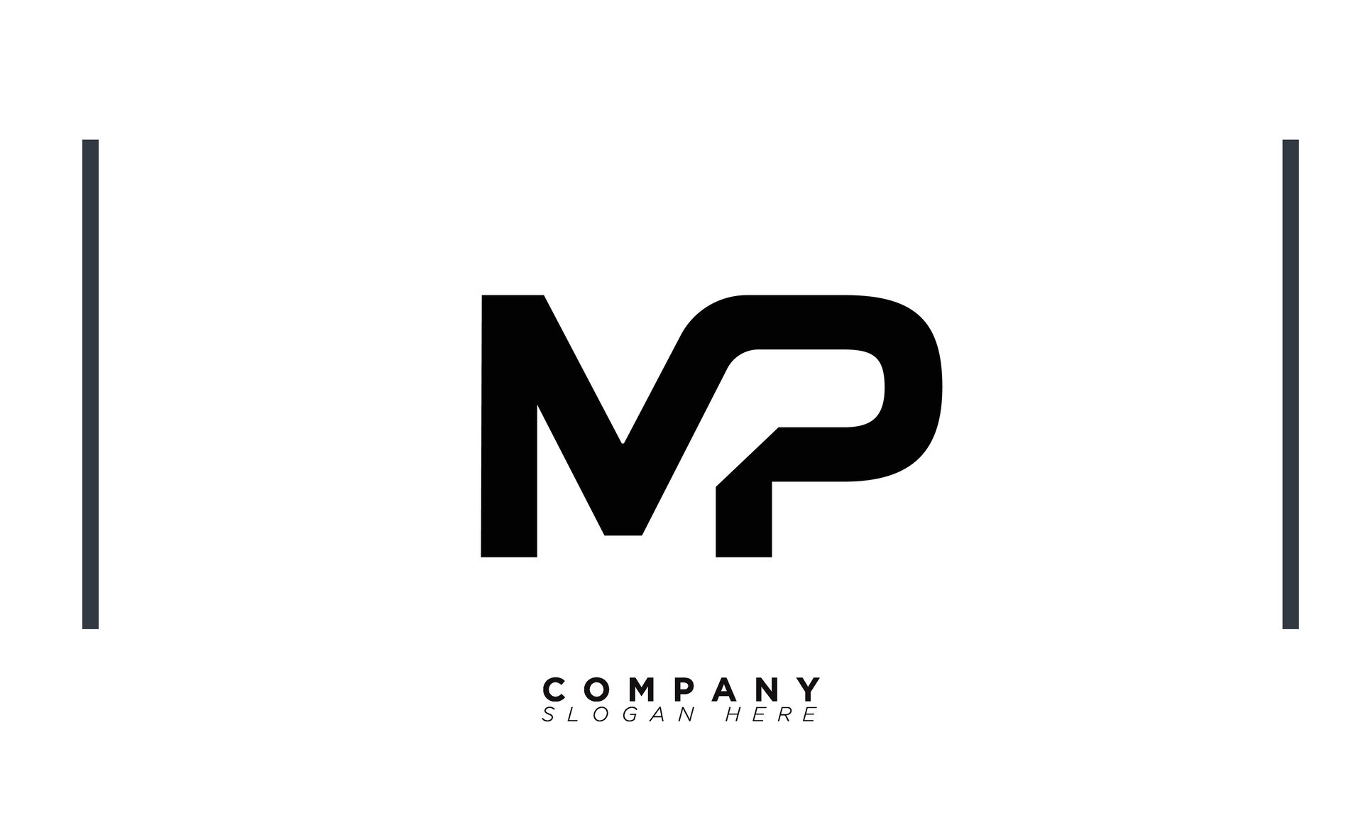 Letter MP PM Monogram Logo