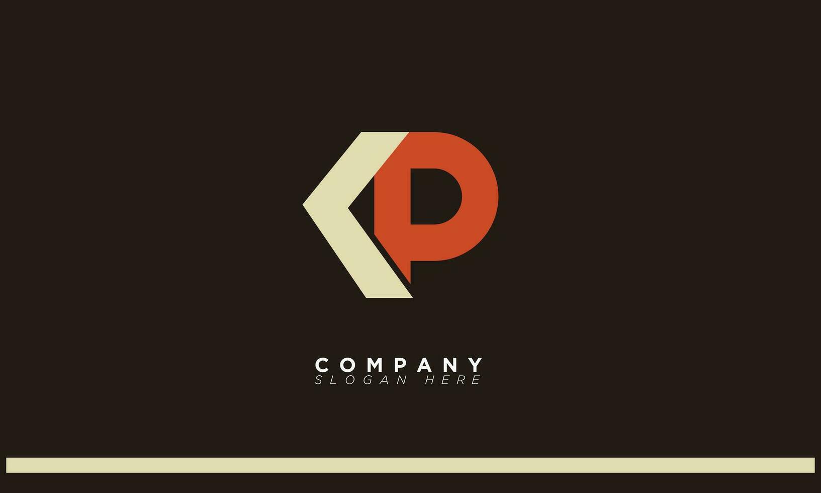 KP Alphabet letters Initials Monogram logo PK, K and P vector