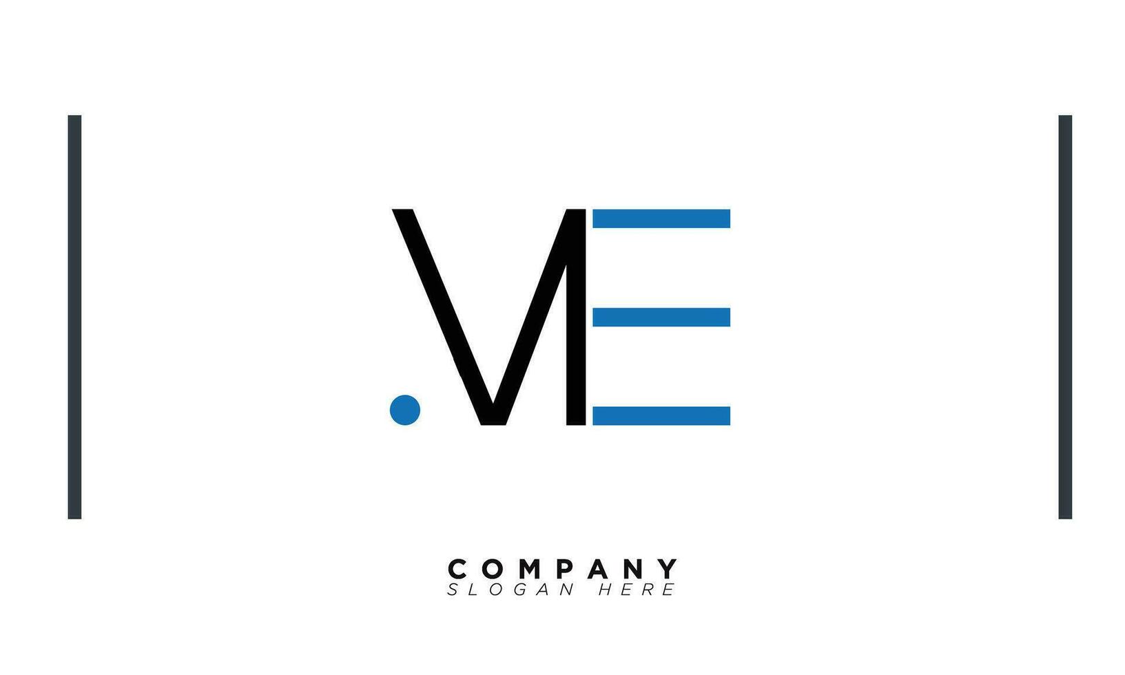 ME Alphabet letters Initials Monogram logo EM, M and E vector