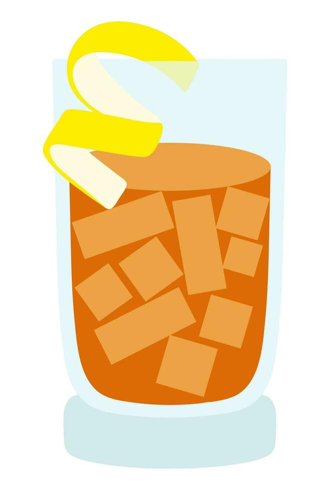 Summer alcohol cocktail vector