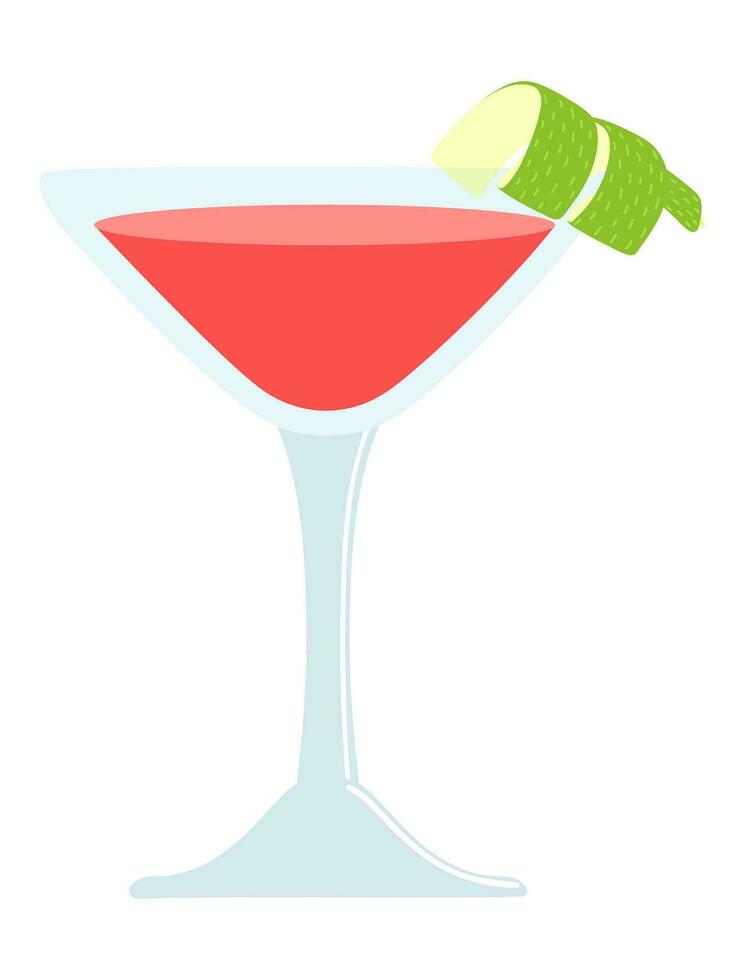 Summer alcohol cocktail vector