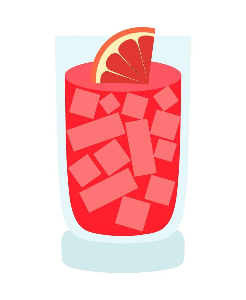 Summer alcohol cocktail vector