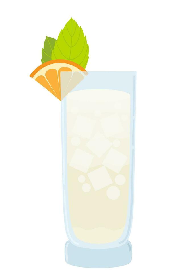 Summer alcohol cocktail vector
