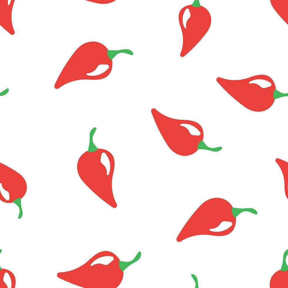 Chili pepper icon seamless pattern background. Business concept vector illustration. Chili paprika symbol pattern.