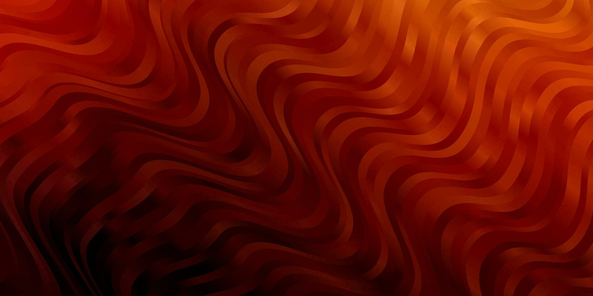 Dark Orange vector background with wry lines.