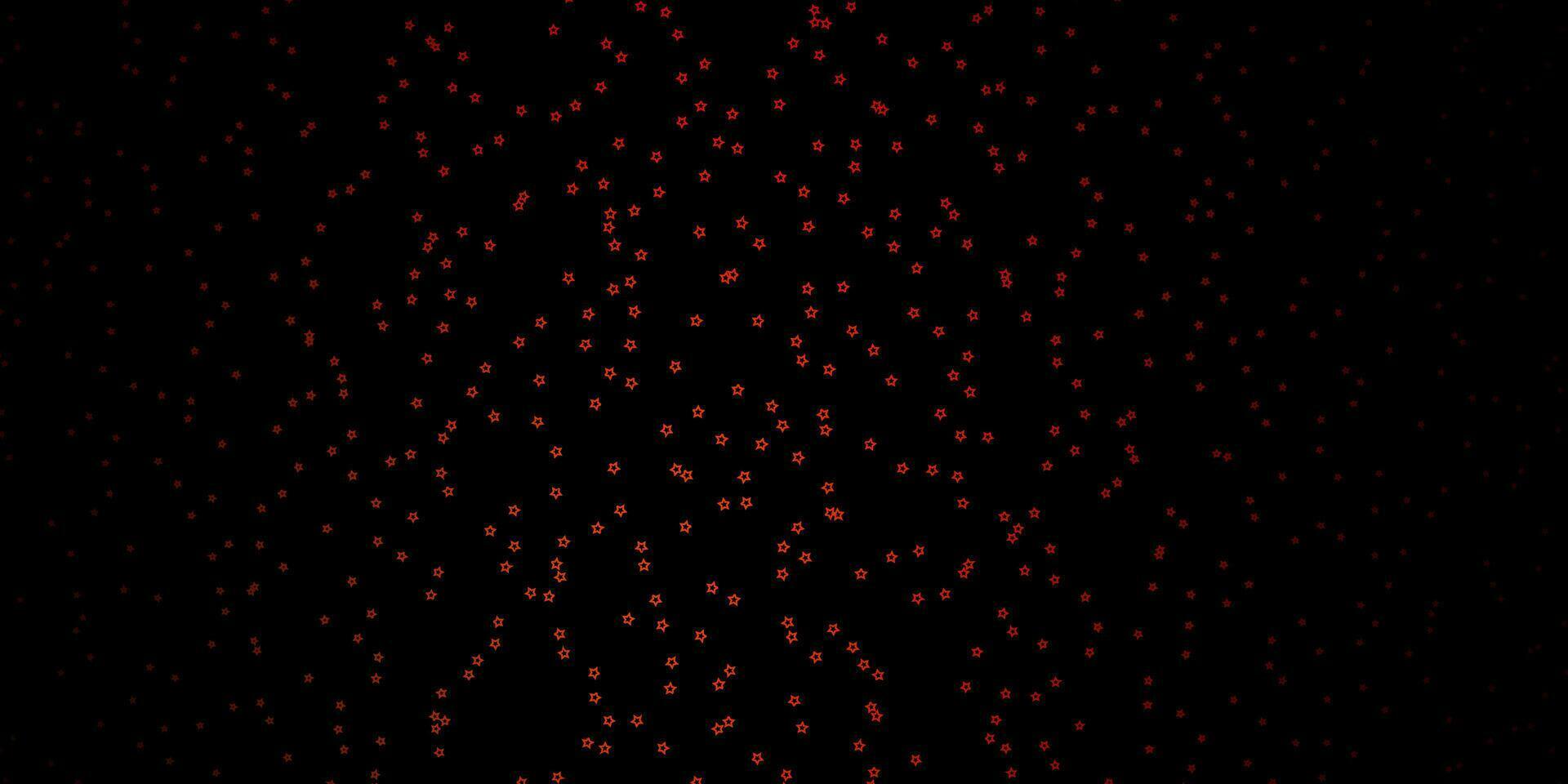 Dark Orange vector template with neon stars.