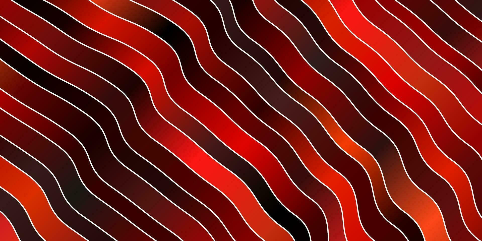 Dark Orange vector backdrop with curves.