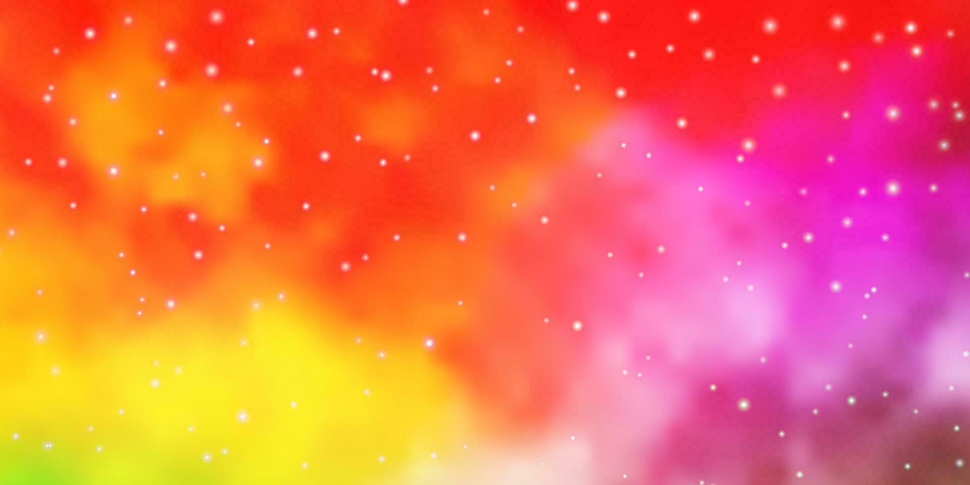 Light Multicolor vector pattern with abstract stars.