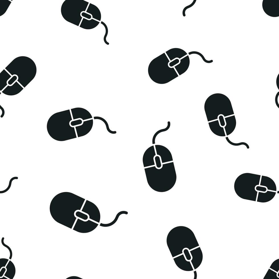 Computer mouse icon seamless pattern background. Business concept vector illustration. Mouse cursor symbol pattern.