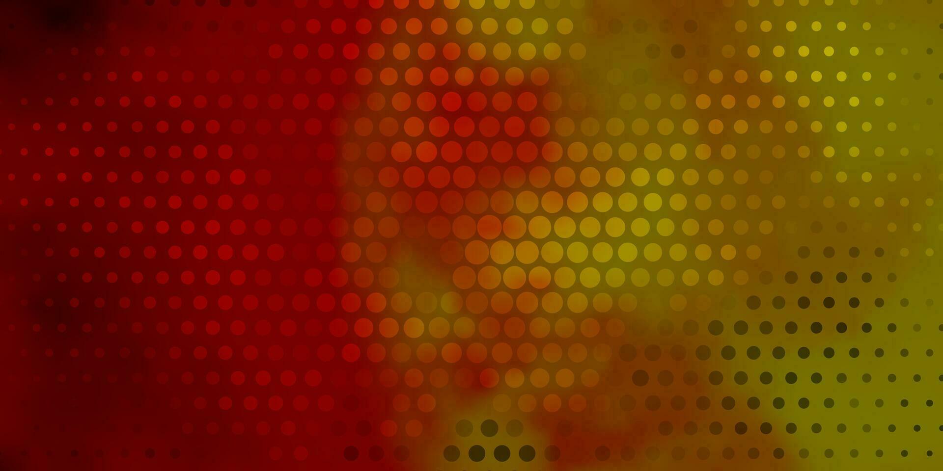 Dark Orange vector pattern with circles.