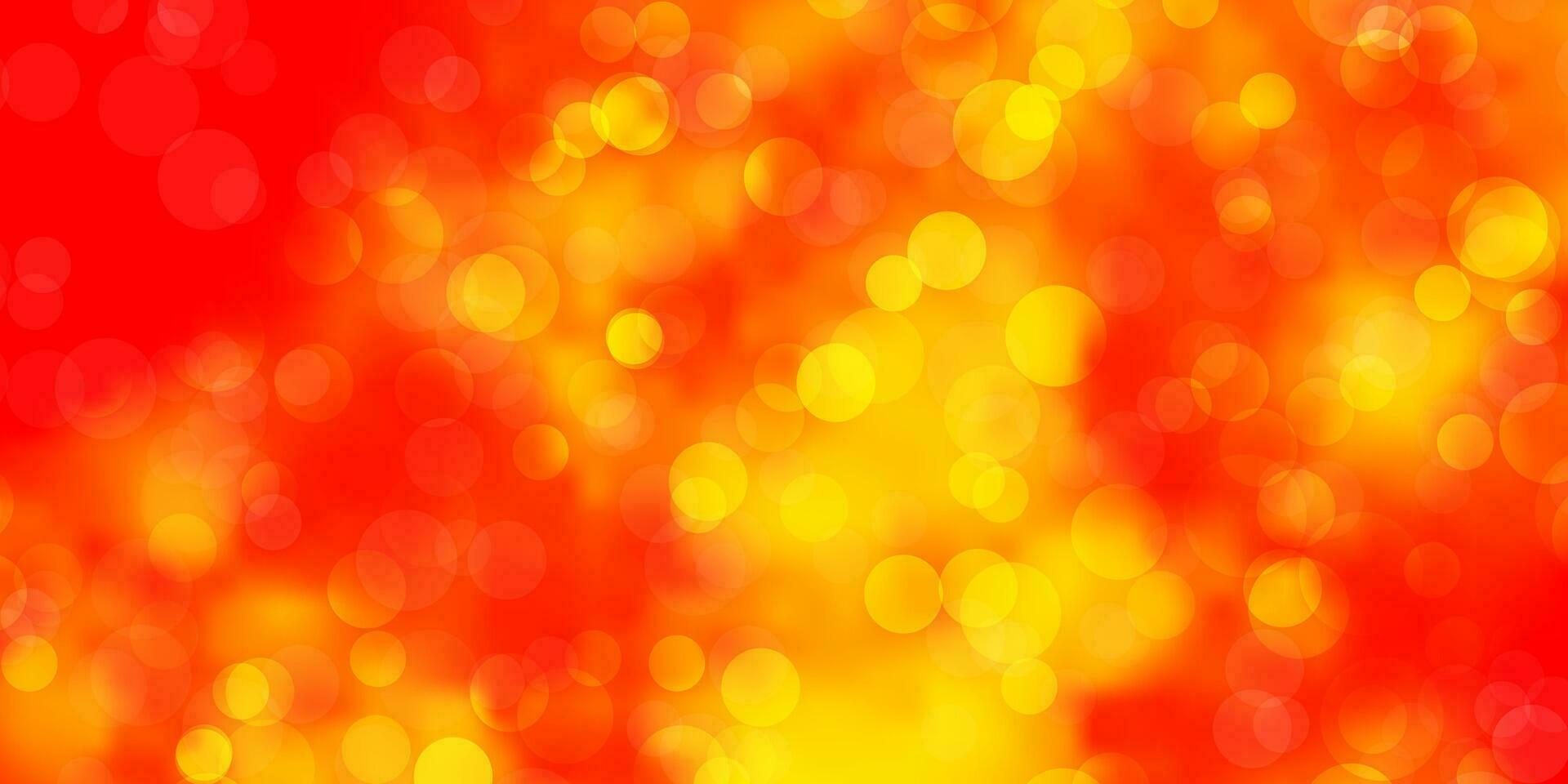 Light Orange vector texture with circles.