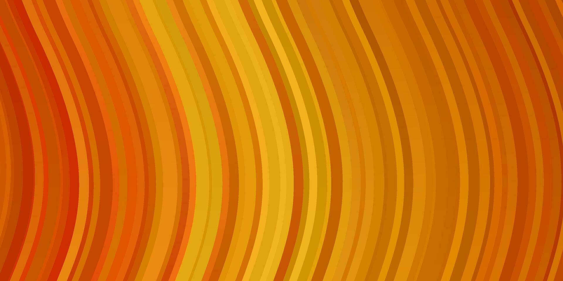 Light Orange vector background with curved lines.