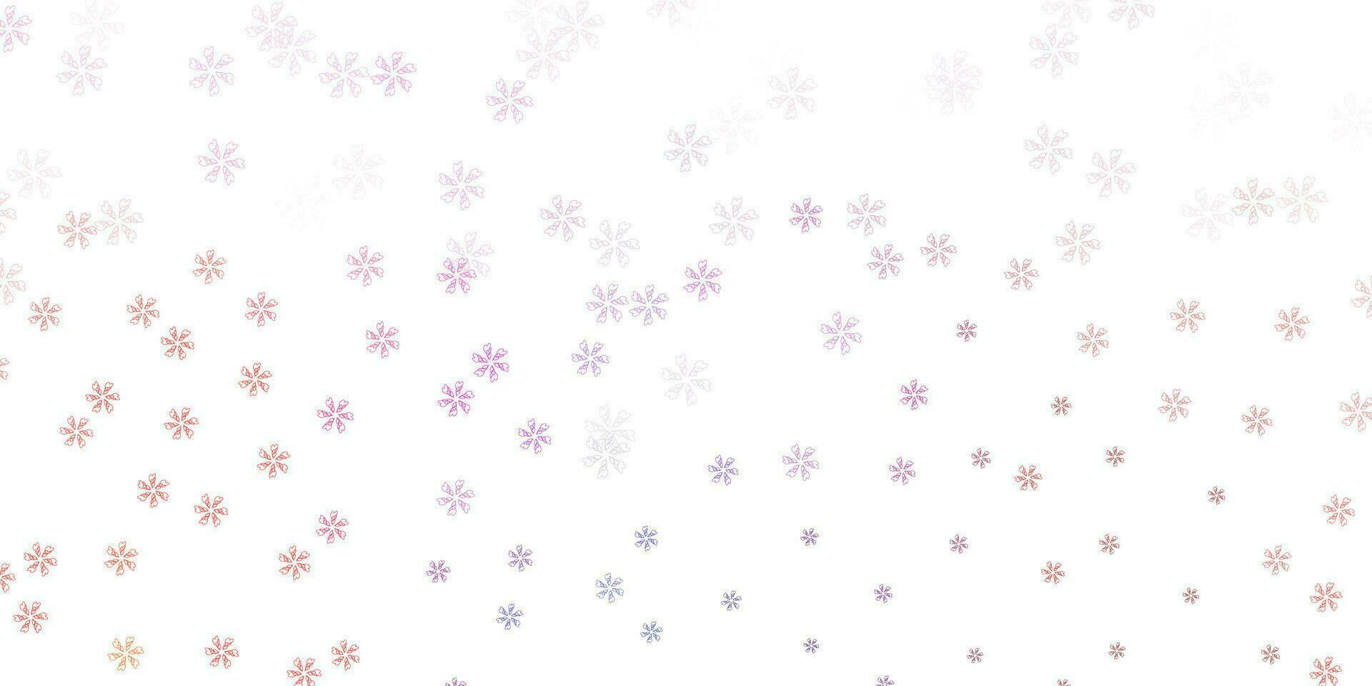 Light blue, red vector abstract texture with leaves.