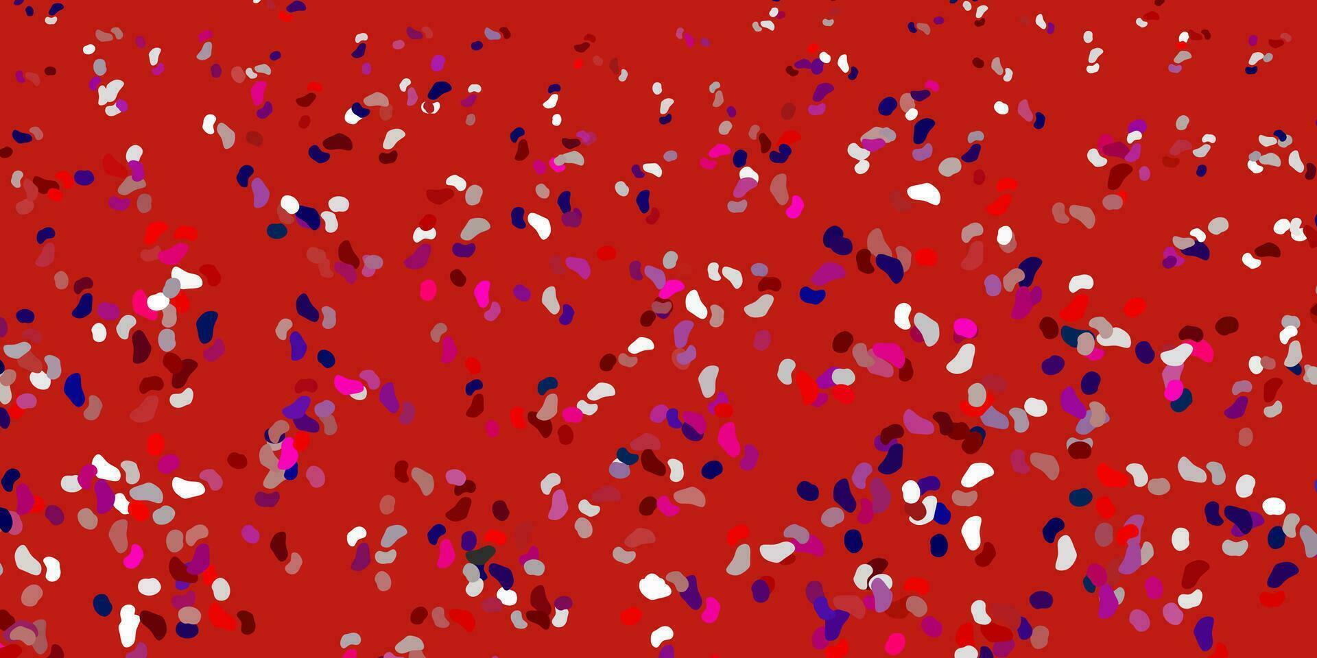 Light blue, red vector background with random forms.