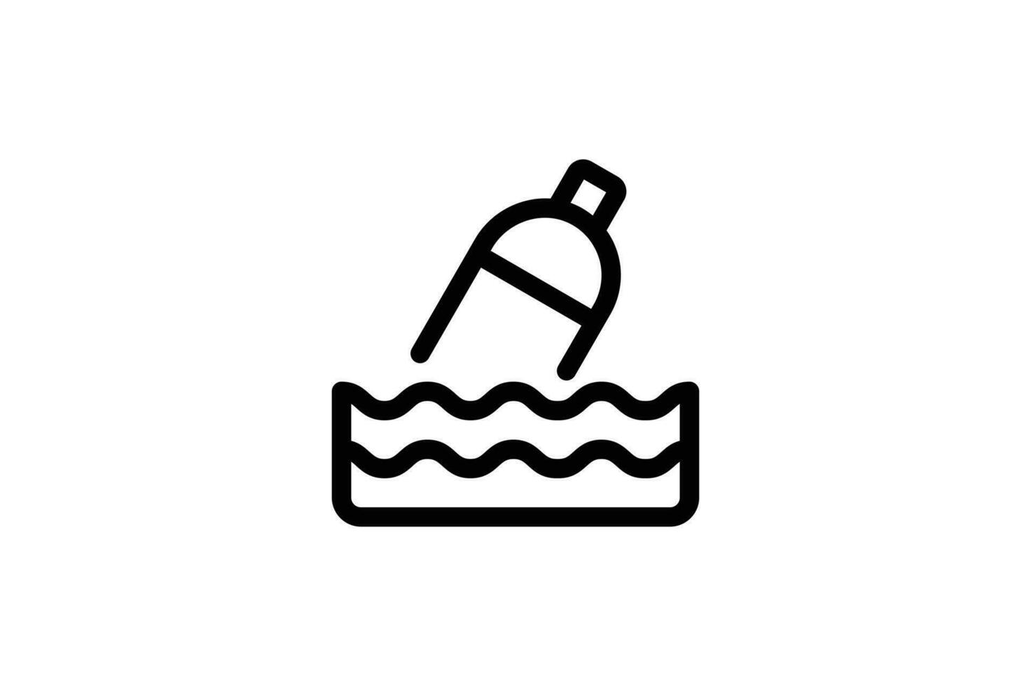 Plastic bottle icon pollution line style free vector