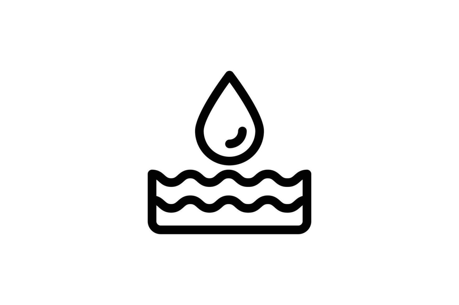 Water icon pollution line style free vector