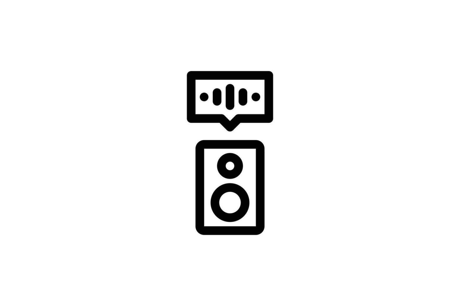 Sound icon pollution line style free vector