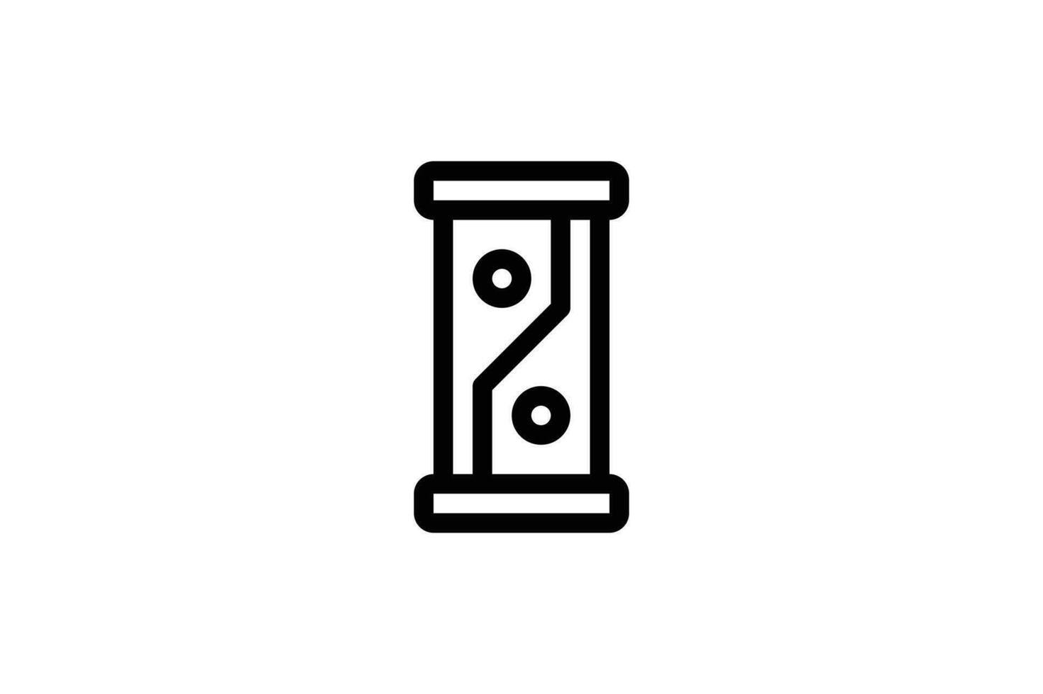 Battery icon pollution line style free vector