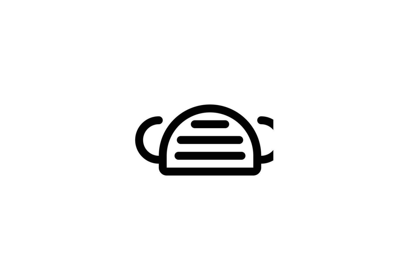 Face mask icon pollution line style free vector