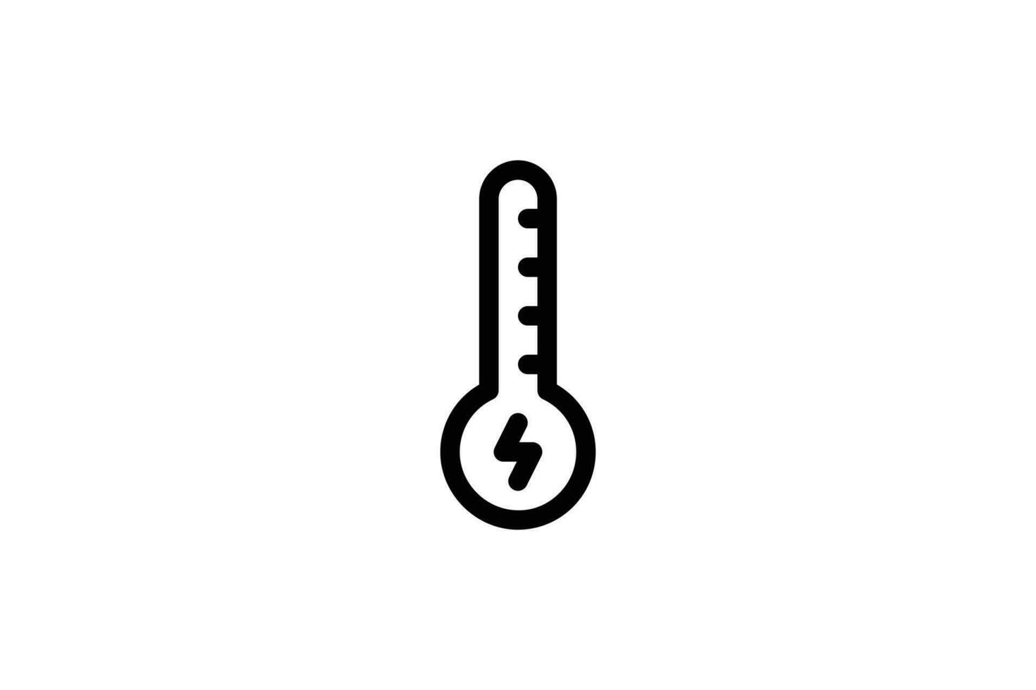 Thermometer icon pollution line style free vector