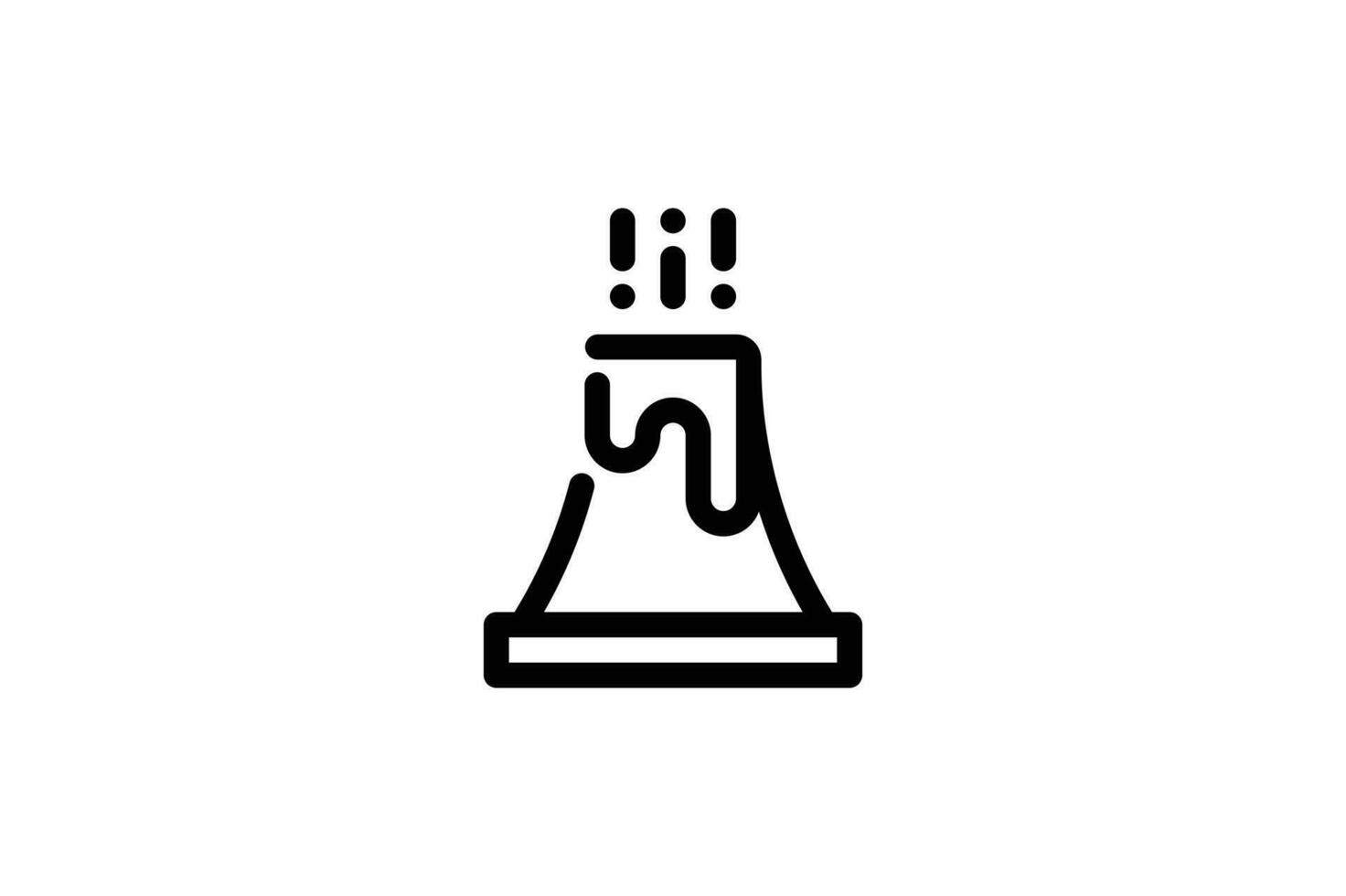 Nuclear icon pollution line style free vector