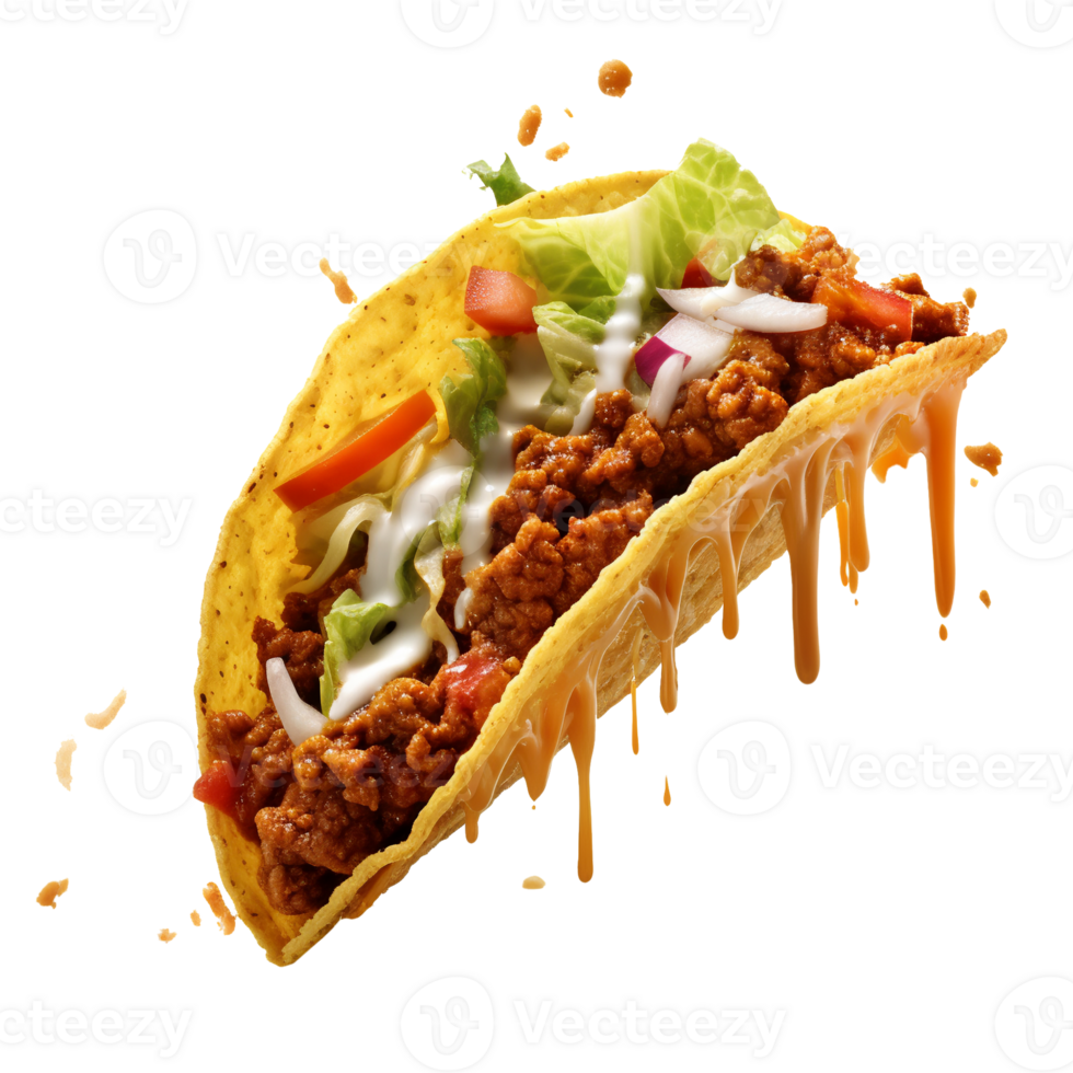 Mexican food Tacos, taco with meat vegetables, delicious taco