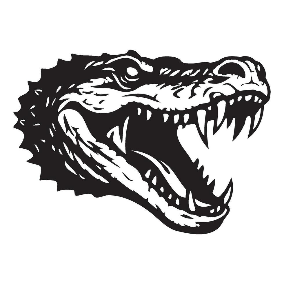 head ferocious crocodile, alligator icon. Crocodile logo. vector