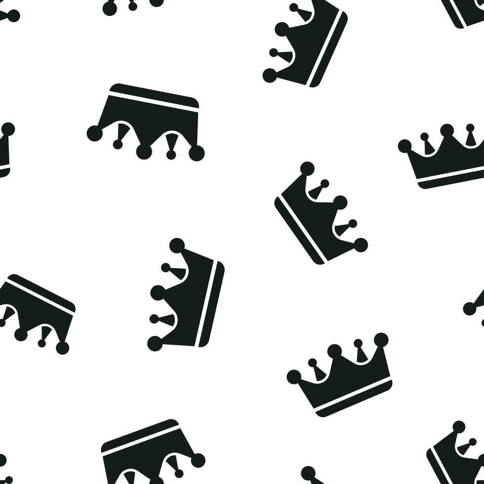 Crown diadem icon seamless pattern background. Business concept vector illustration. Royalty crown symbol pattern.