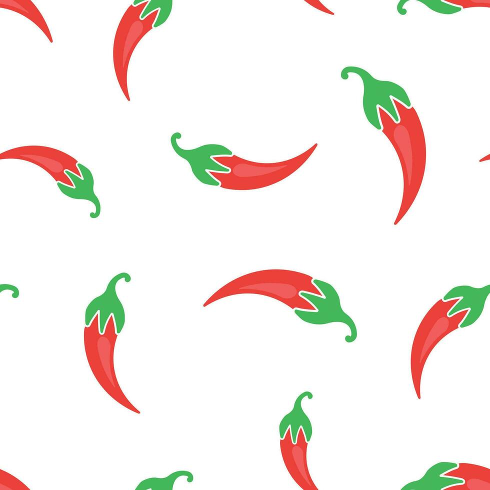 Chili pepper icon seamless pattern background. Business concept vector illustration. Chili paprika symbol pattern.