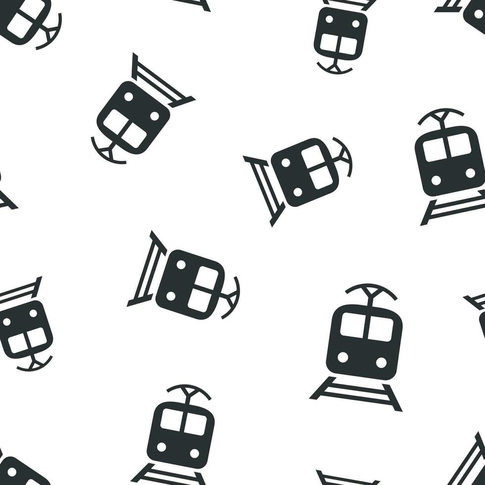 Train transportation icon seamless pattern background. Business concept vector illustration. Train symbol pattern.