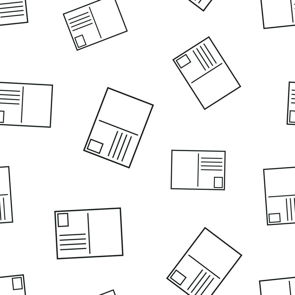 Postcard envelope icon seamless pattern background. Business concept vector illustration. Postal postcard symbol pattern.