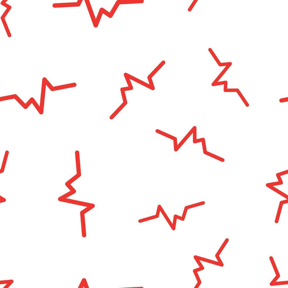 Heartbeat line with heart icon seamless pattern background. Business concept vector illustration. Heart rhythm symbol pattern.