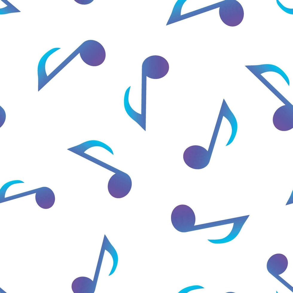 Music note icon seamless pattern background. Business concept vector illustration. Sound media audio note symbol pattern.