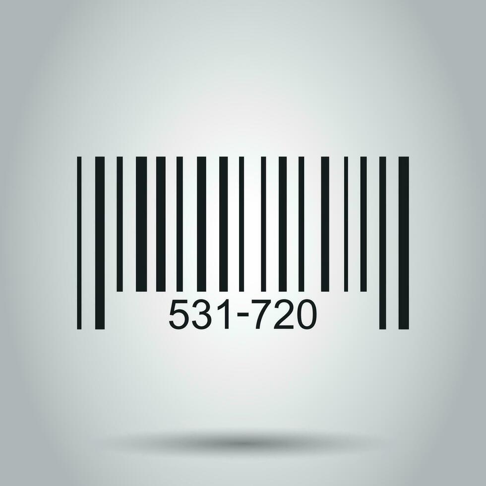 Barcode product distribution icon. Vector illustration. Business concept barcode pictogram.