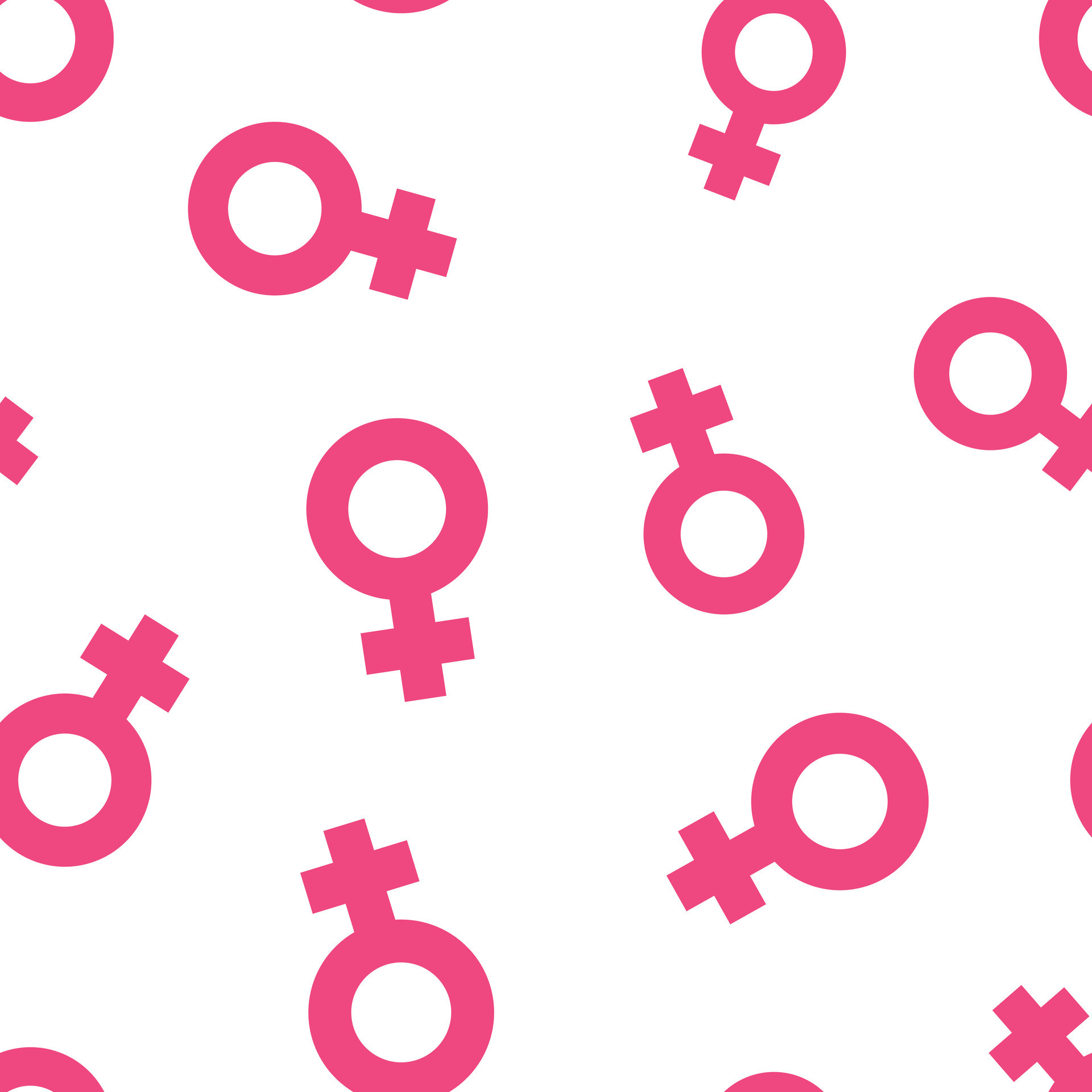 Female sex symbol icon seamless pattern background. Business concept vector  illustration. Women gender symbol pattern. 26159392 Vector Art at Vecteezy