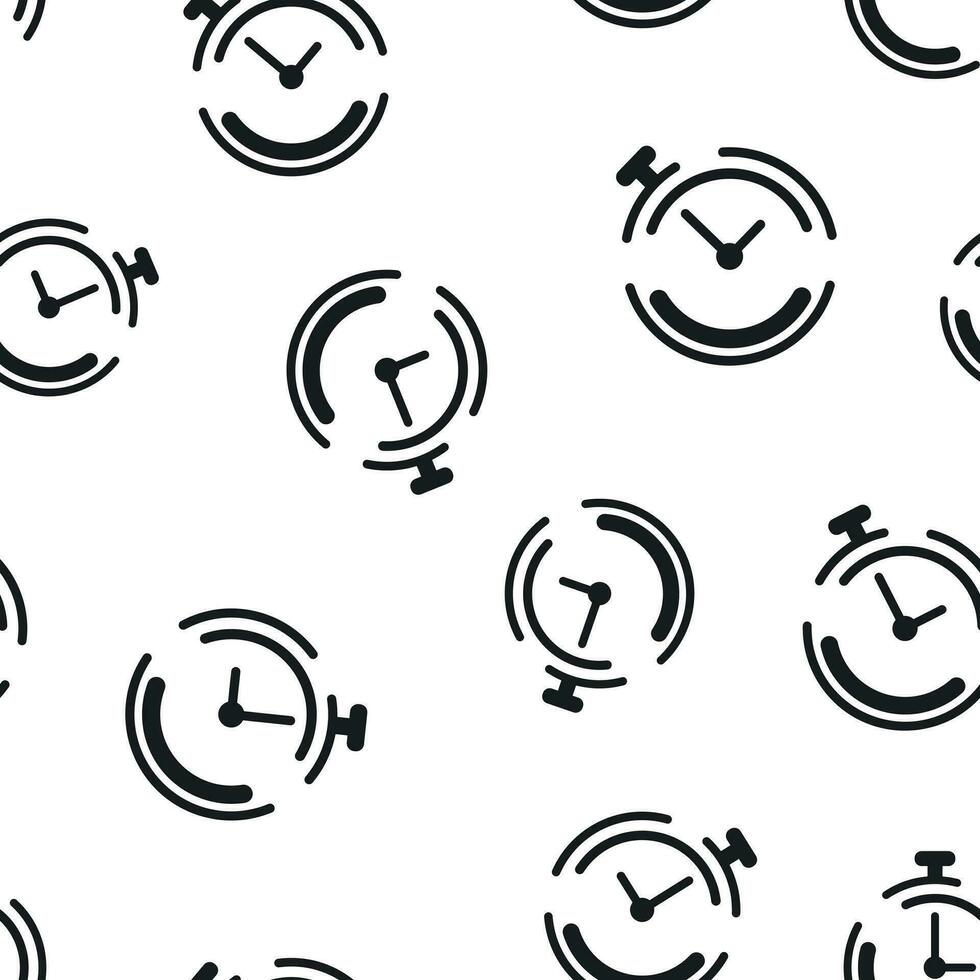 Clock timer icon seamless pattern background. Business concept vector illustration. Time alarm stopwatch clock symbol pattern.