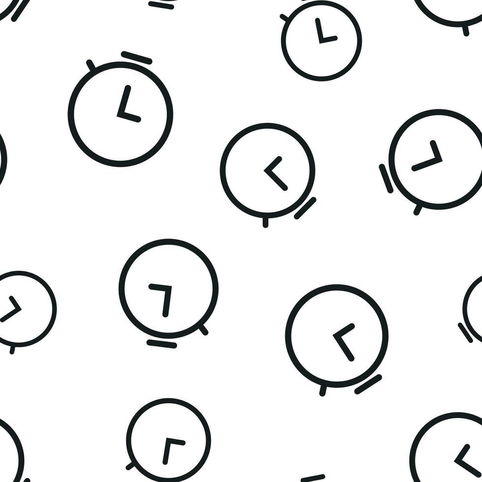 Clock timer icon seamless pattern background. Business concept vector illustration. Time alarm stopwatch clock symbol pattern.
