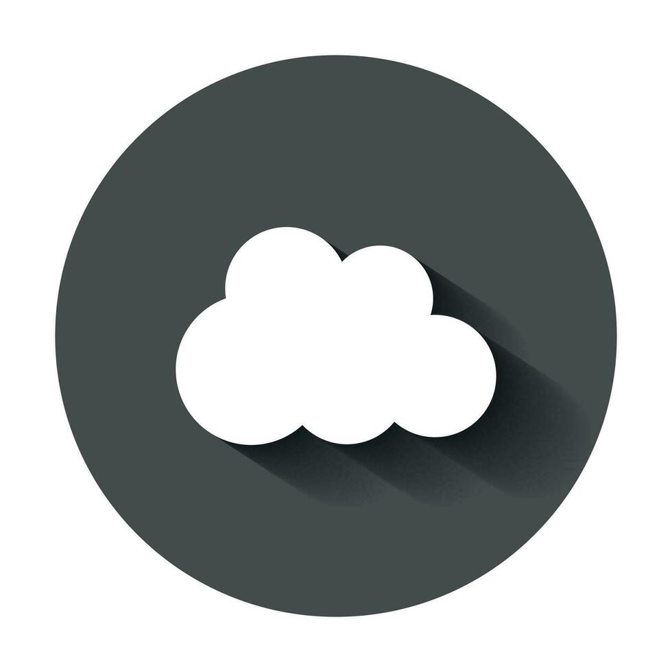 Paper clouds with long shadow. Cartoon paper cloud illustration background. Air business concept. vector