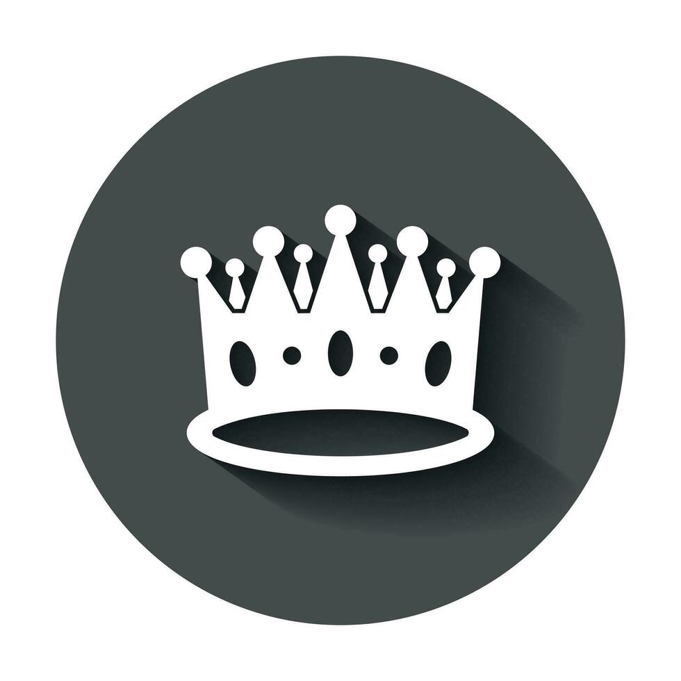 Crown diadem vector icon in flat style. Royalty crown illustration with
