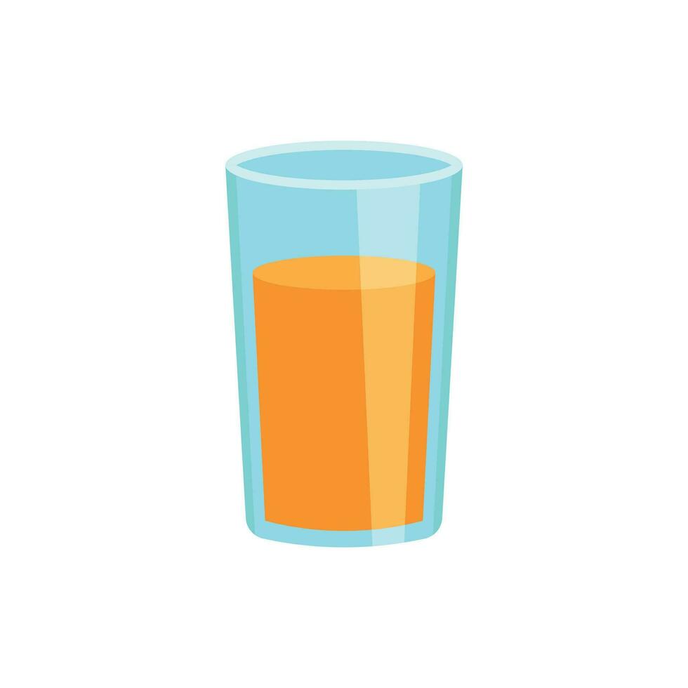 naranja Fruta jugo vector icono en plano estilo. naranja agrios cóctel bebida ilustración en blanco aislado antecedentes. tropical comida concepto.