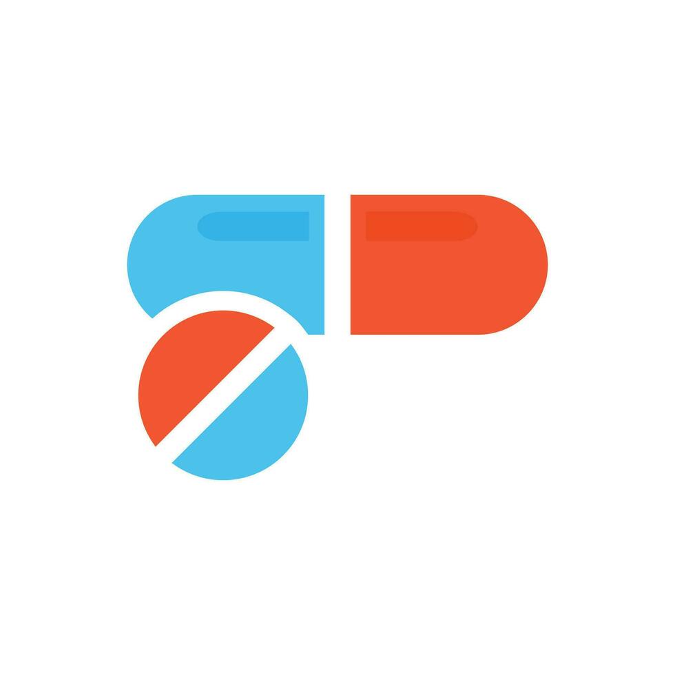 Capsule pills tablet vector icon in flat style. Medical pills illustration on white isolated background. Capsule and drug concept.