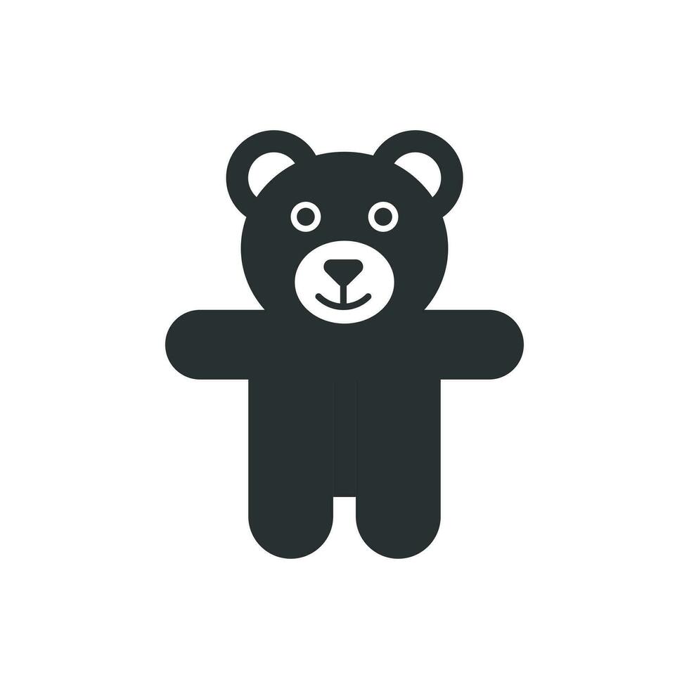 osito de peluche oso felpa juguete icono. vector ilustración. negocio concepto oso pictograma.